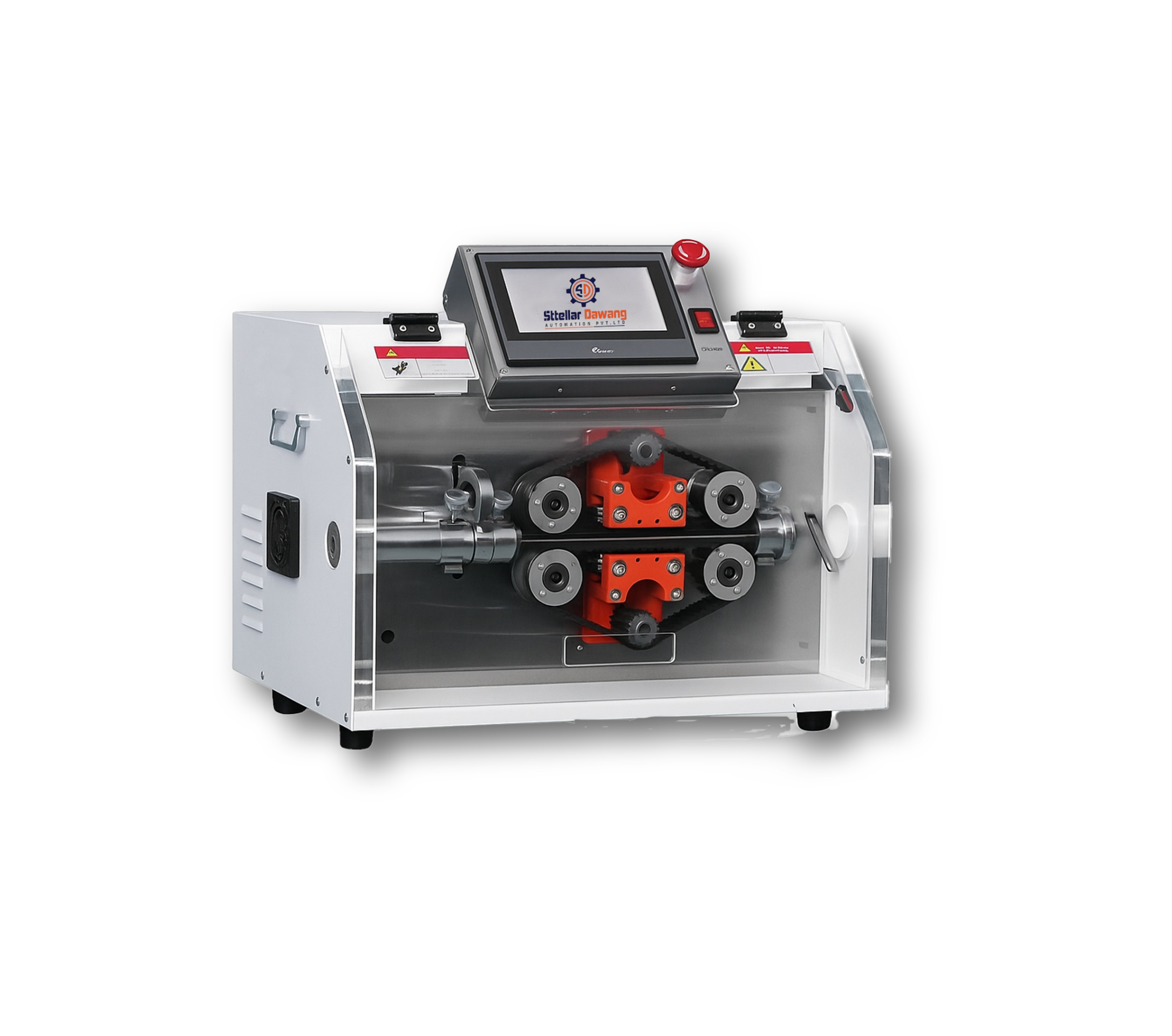 Corrugated tube cutting machine with precision features